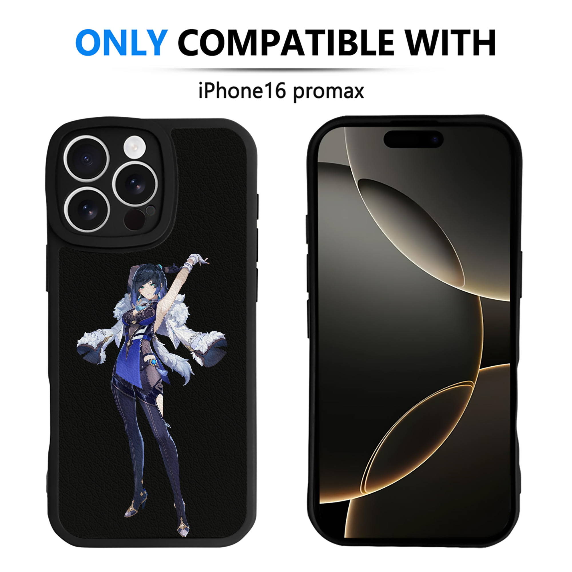 げんし神 夜兰 やらん genshin Yaran 【iPhone 16シリーズ対応】シリコンスマホケース（レザー調） 材質：シリコン